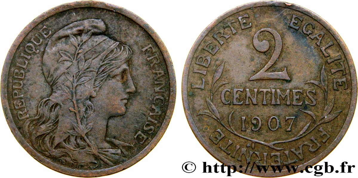 2 centimes Daniel-Dupuis 1907 Paris F.110/10 TTB45