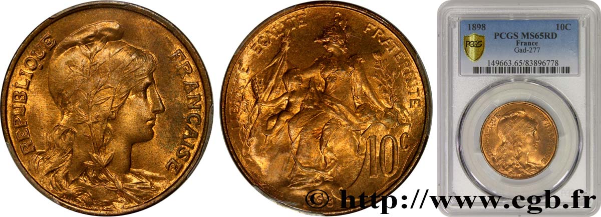 10 centimes Daniel-Dupuis 1898  F.136/5 MS65 PCGS