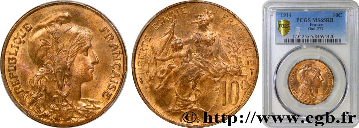 10 centimes Daniel-Dupuis 1914  F.136/23 FDC65 
