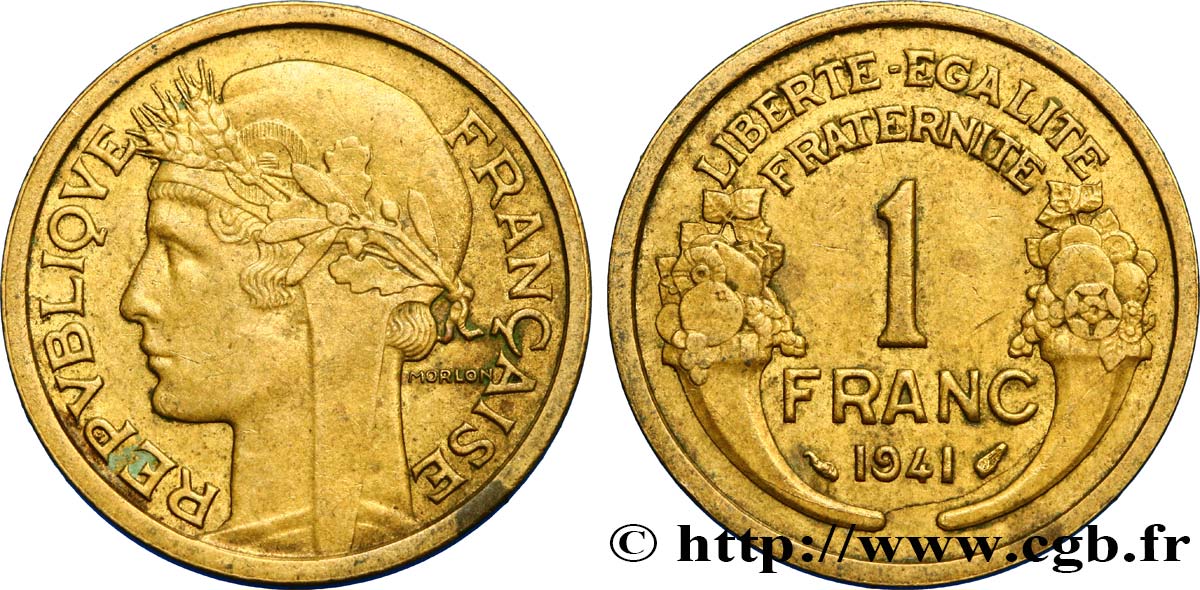1 franc Morlon 1941 Paris F.219/12 AU50 