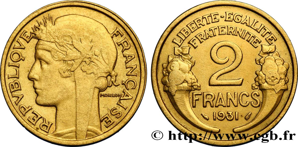 2 francs Morlon 1931  F.268/2 fVZ 