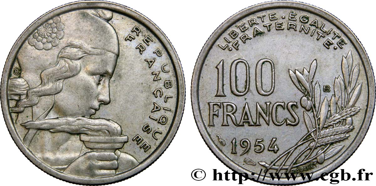 100 francs Cochet 1954 Beaumont-le-Roger F.450/3 TTB50 