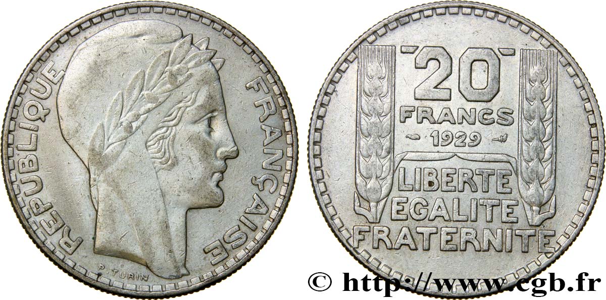 20 francs Turin 1929 F.400/2 TTB