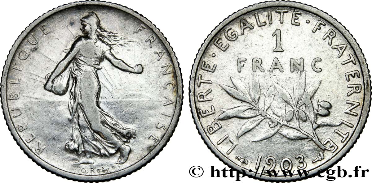 1 franc Semeuse 1903  F.217/8 TB35 