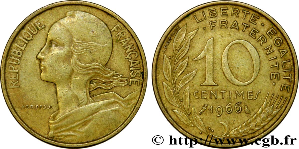 10 centimes Marianne 1966 Paris F.144/6 VF35