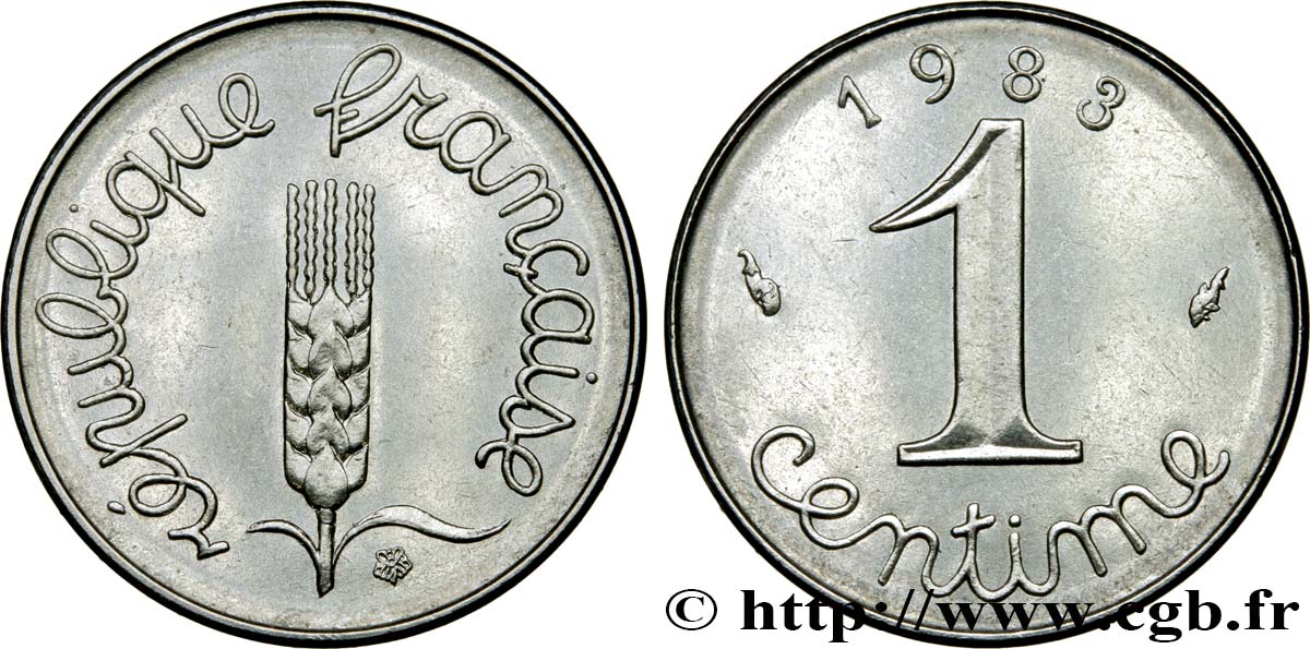 1 centime Épi 1983 Pessac F.106/40 MS63