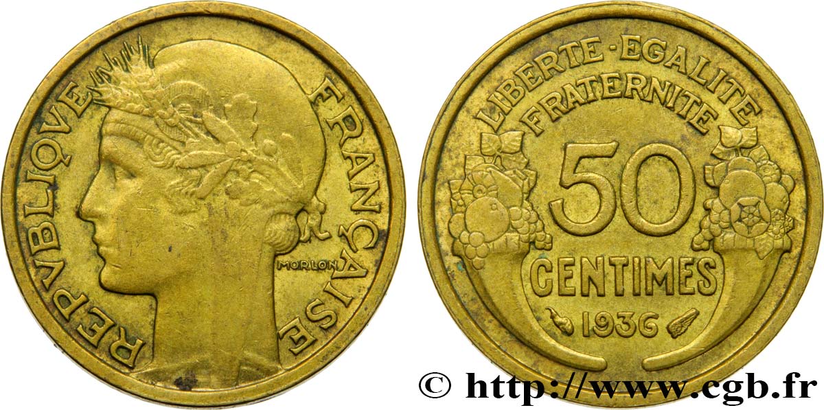 50 centimes Morlon 1936  F.192/12 TTB54