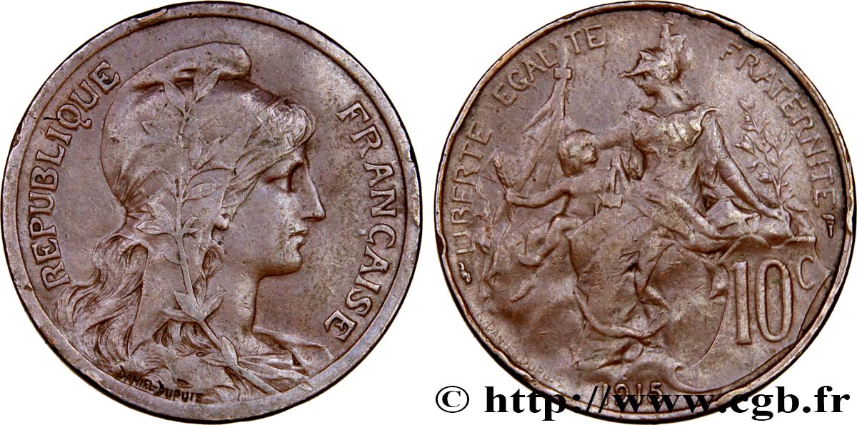 10 centimes Daniel-Dupuis 1915 F.136/25 TTB45