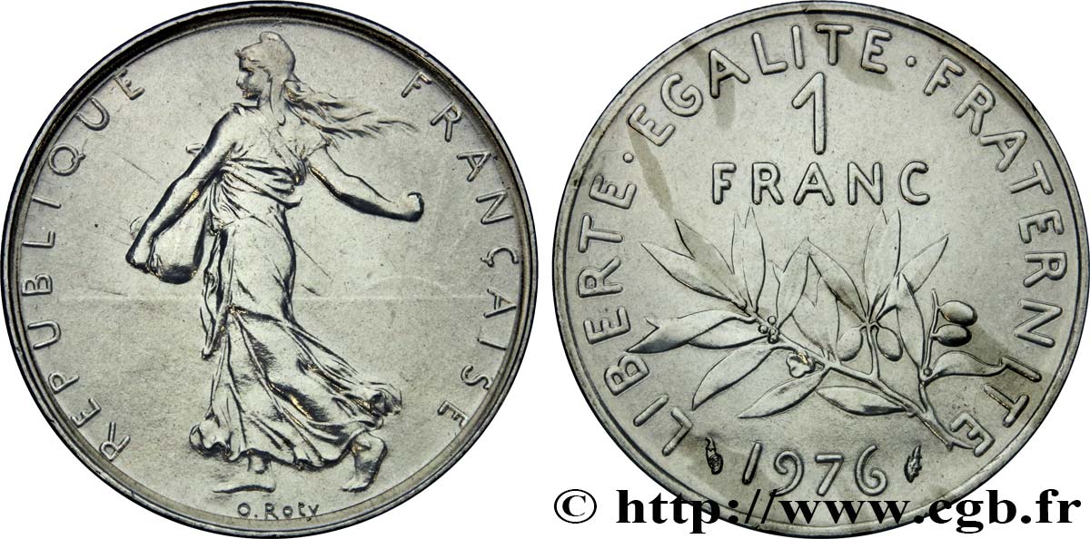 1 franc Semeuse, nickel 1976 Pessac F.226/21 MS
