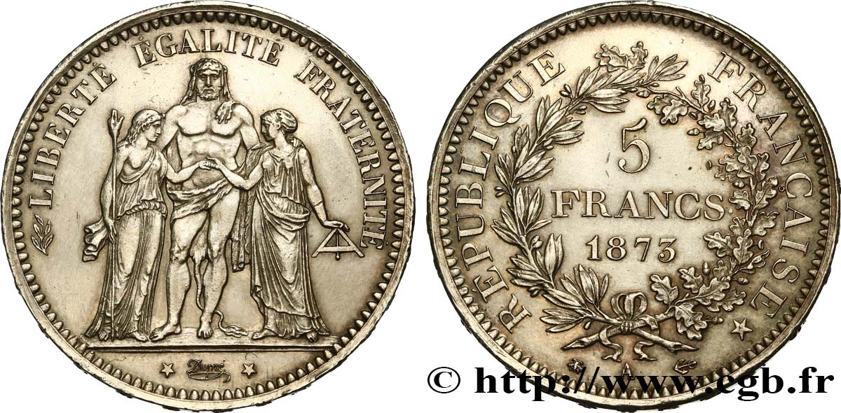 5 francs Hercule 1873 Paris F.334/9 AU