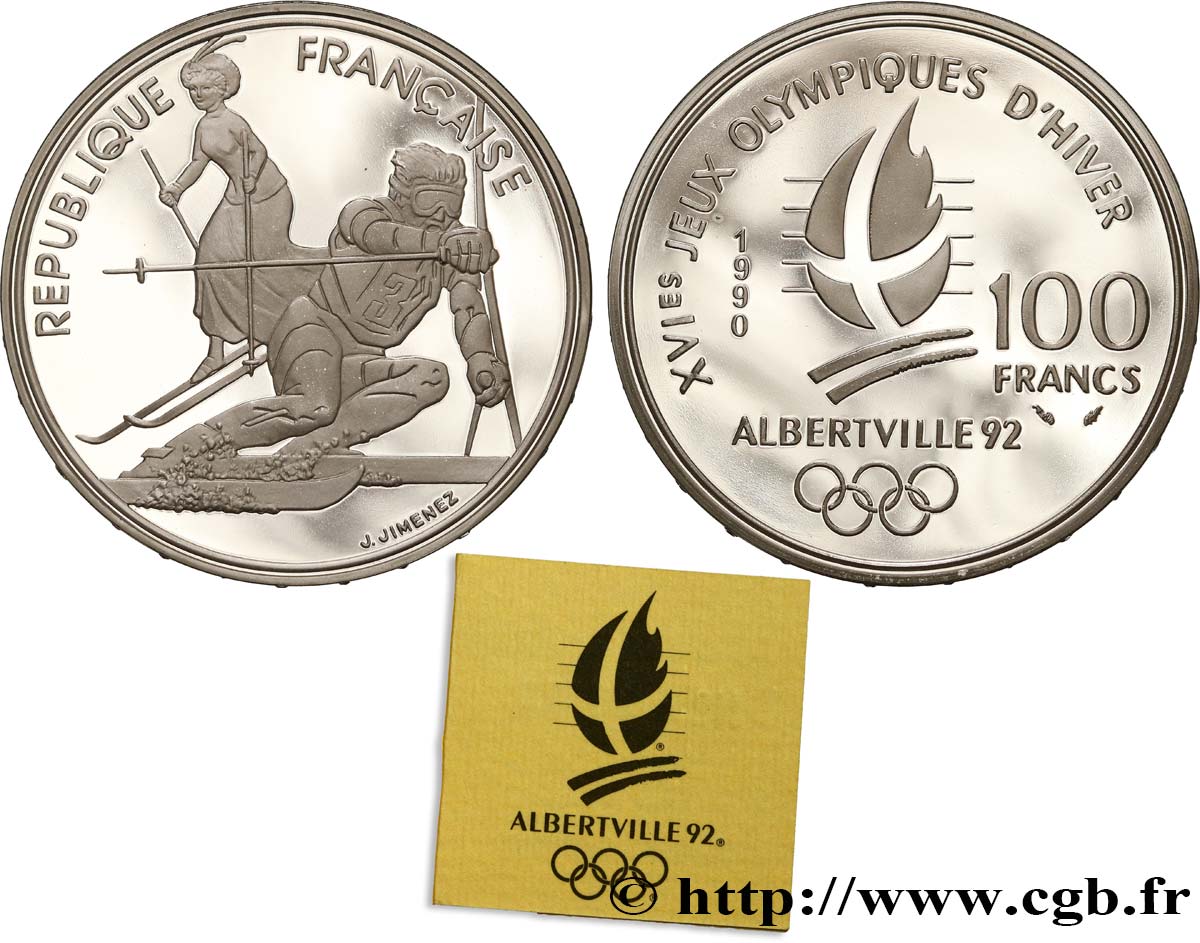 Belle Épreuve 100 francs - Slalom moderne / Belle Époque 1990 Paris F5.1611 1 MS