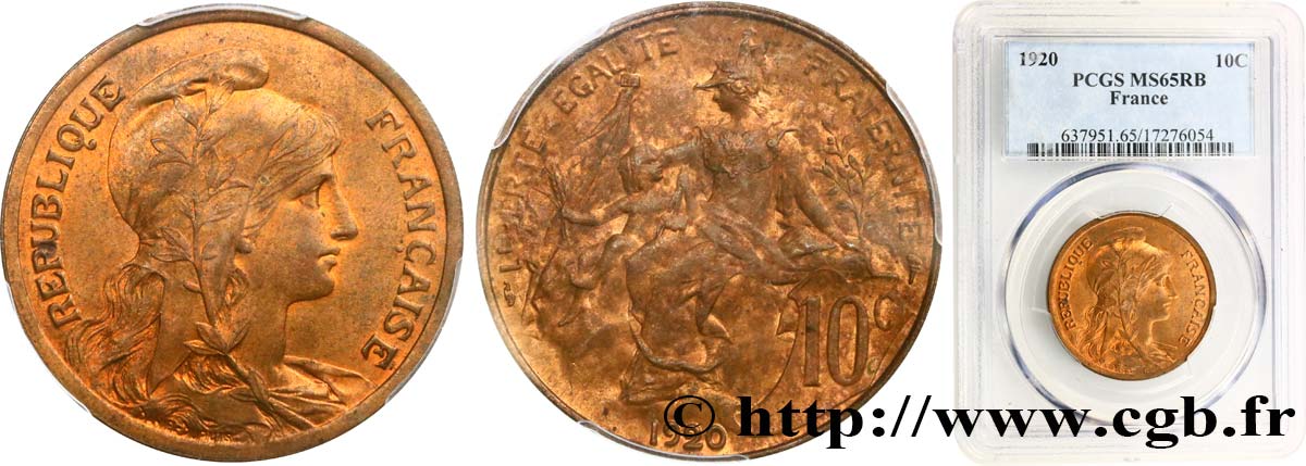 10 centimes Daniel-Dupuis 1920  F.136/29 MS65 PCGS