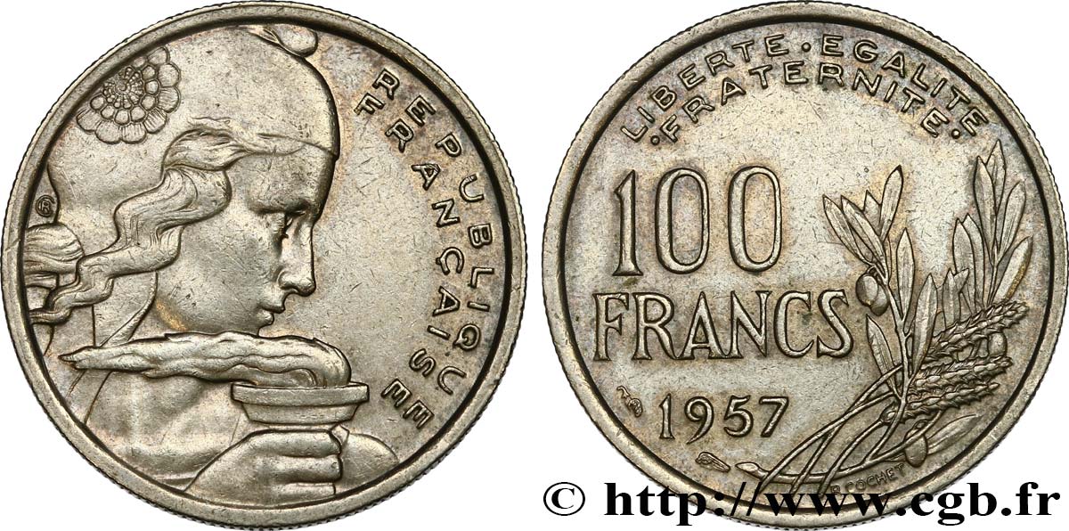 100 francs Cochet 1957 F.450/10 AU50