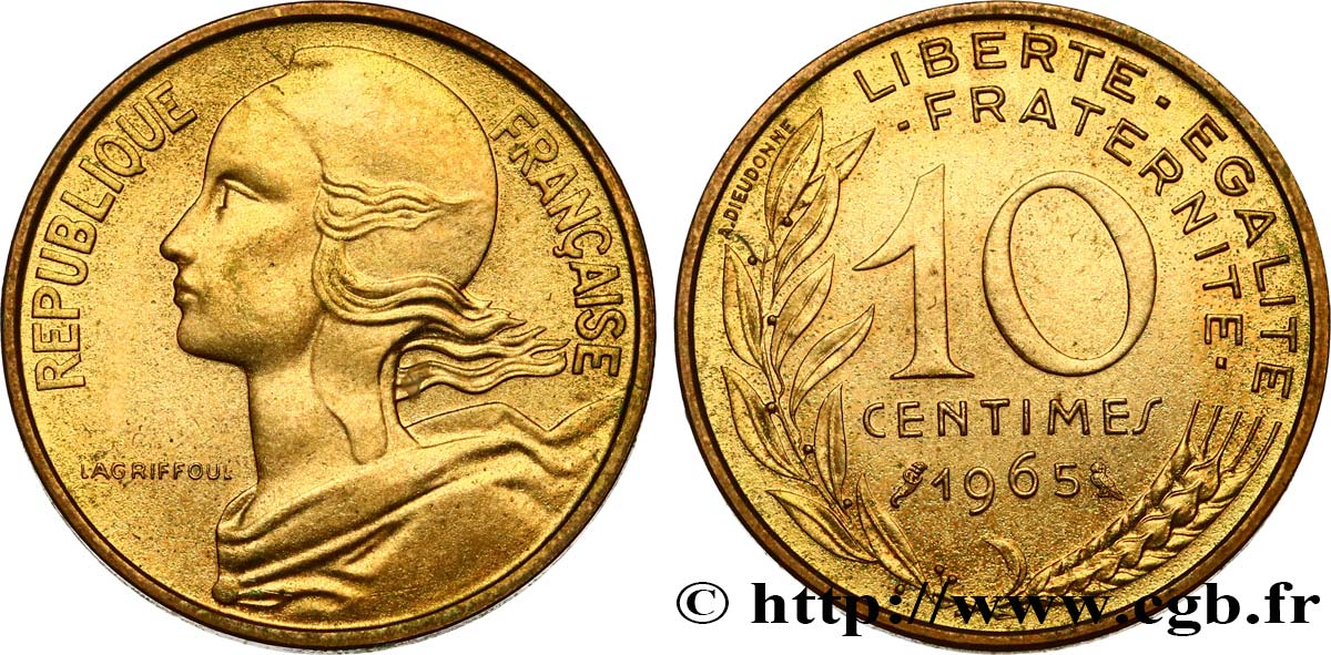10 centimes Marianne 1965 Paris F.144/5 FDC