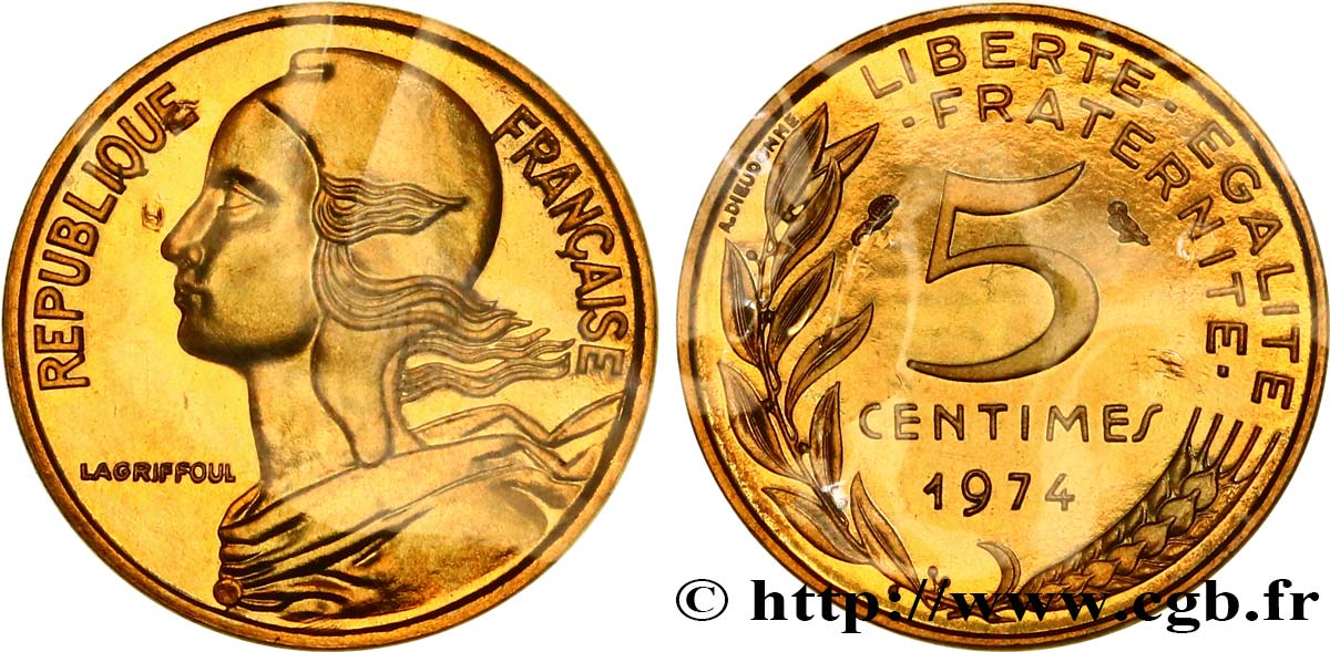 5 centimes Marianne 1974 Pessac F.125/10 FDC