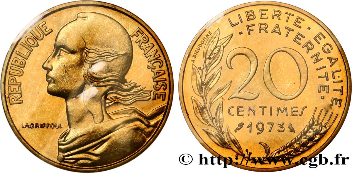 20 centimes Marianne 1973 Pessac F.156/13 MS