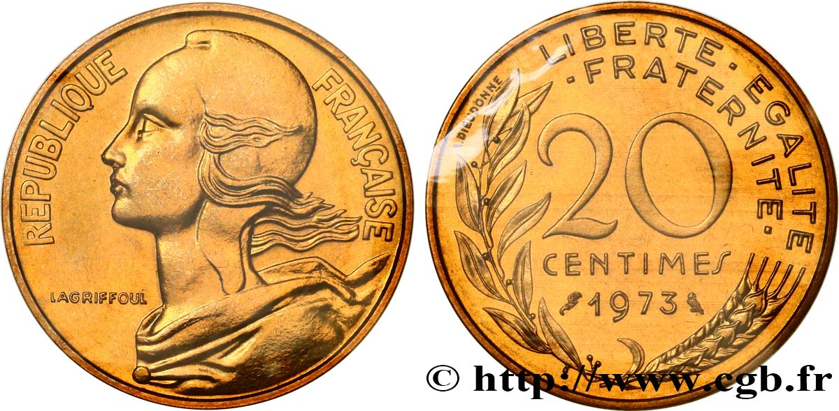 20 centimes Marianne 1973 Pessac F.156/13 MS