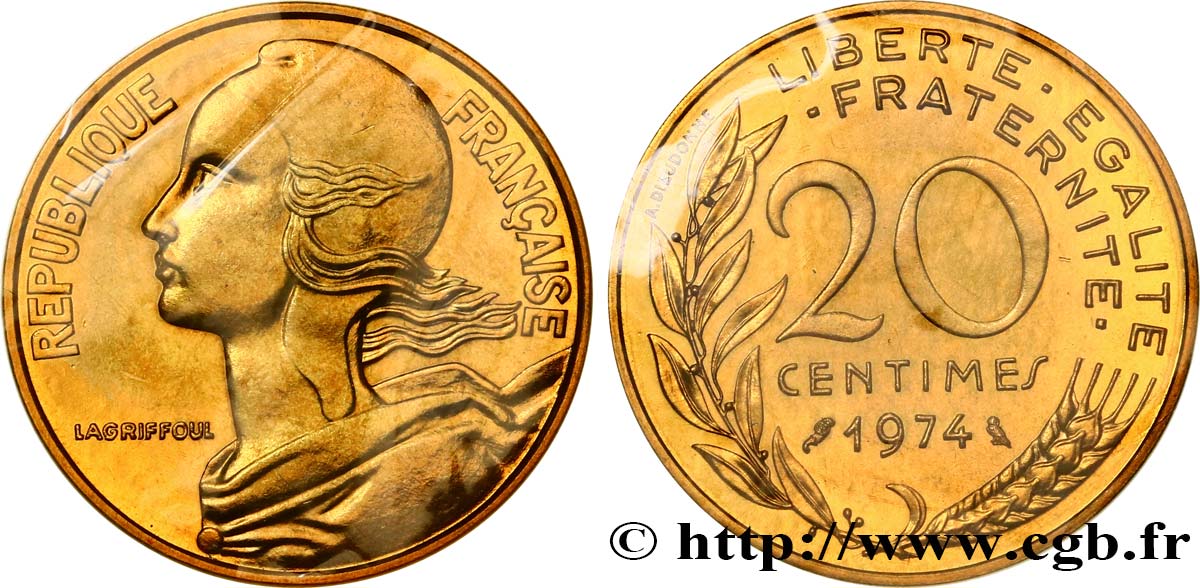 20 centimes Marianne 1974 Pessac F.156/14 FDC