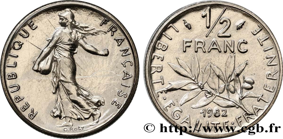 1/2 franc Semeuse 1982 Pessac F.198/21 MS