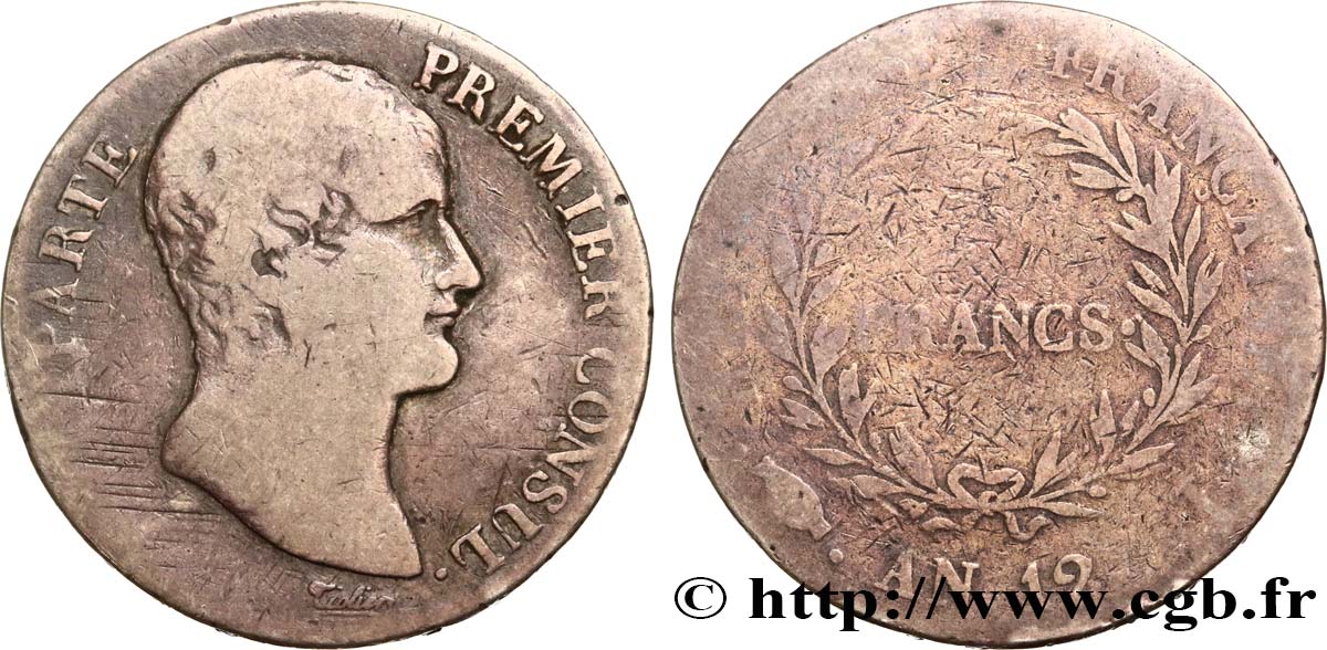 5 francs Bonaparte Premier Consul 1804 Limoges F.301/16 B8 