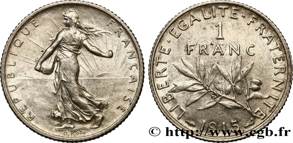 1 franc Semeuse 1915 Paris F.217/21 SUP55