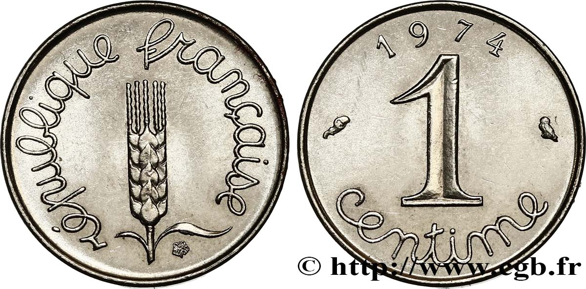 1 centime Épi avec rebord 1974 Pessac F 106 26 fmd 460874 Modernes