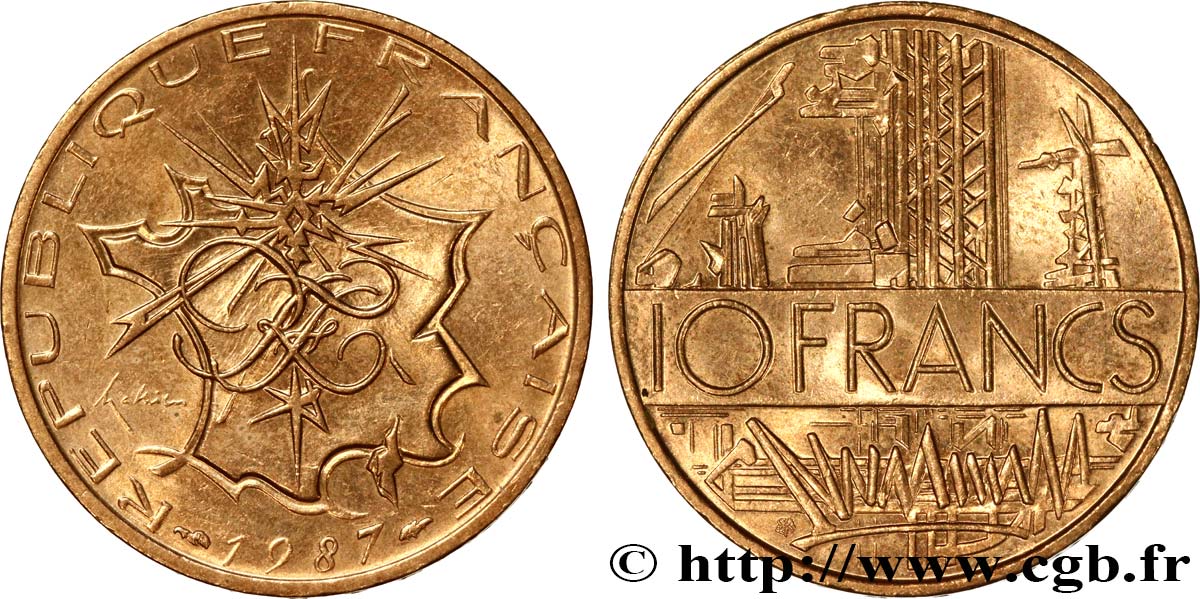 10 francs Mathieu 1987 Pessac F.365/14 MS60