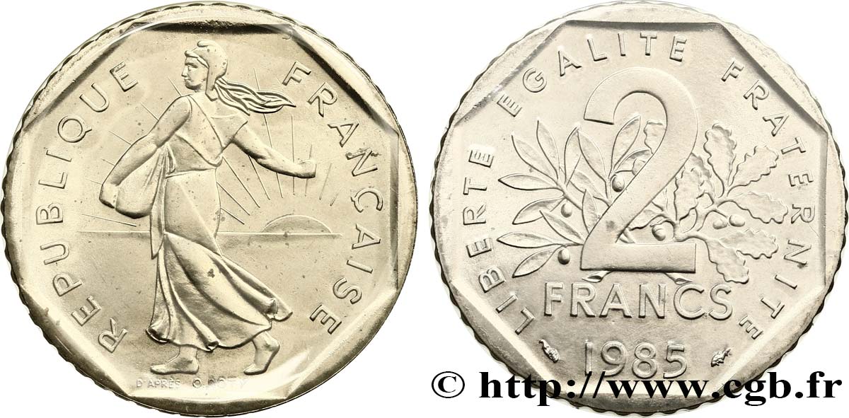 2 francs Semeuse, nickel 1985 Pessac F.272/9 MS
