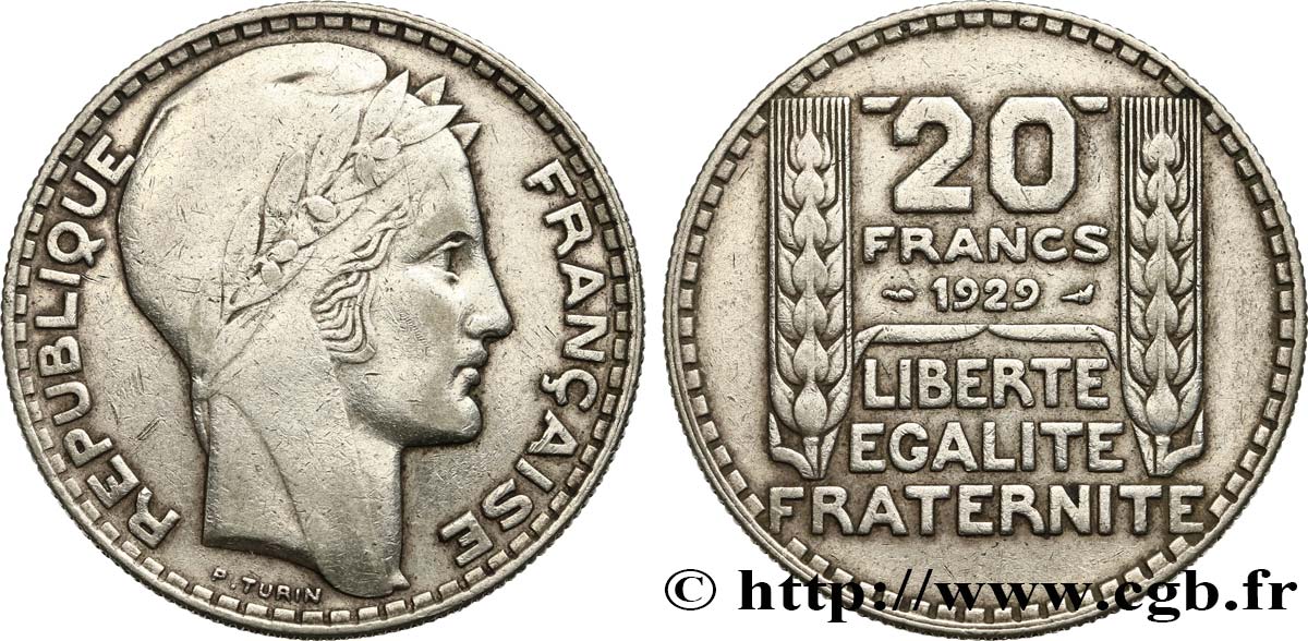 20 francs Turin 1929 F.400/2 TTB40