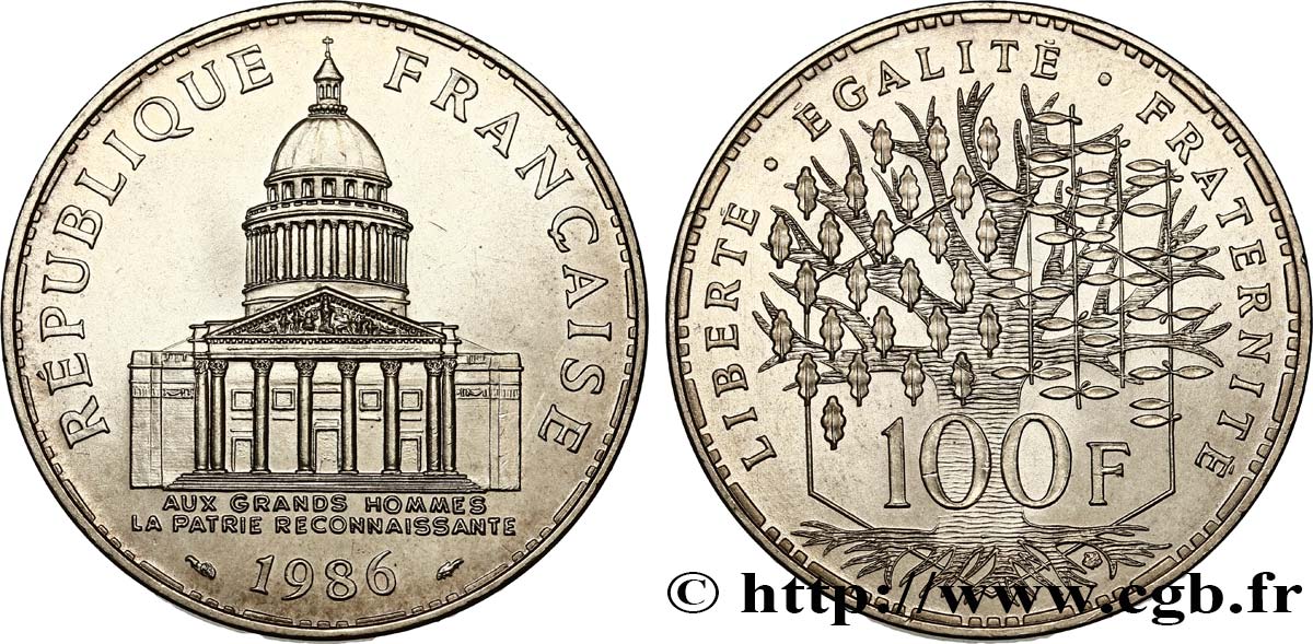 100 francs Panthéon 1986  F.451/6 SUP60