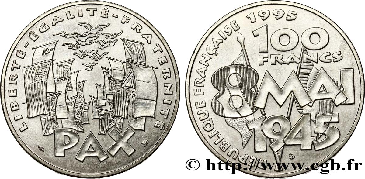 100 francs 8 Mai 1945 1995  F.463/2 SUP62