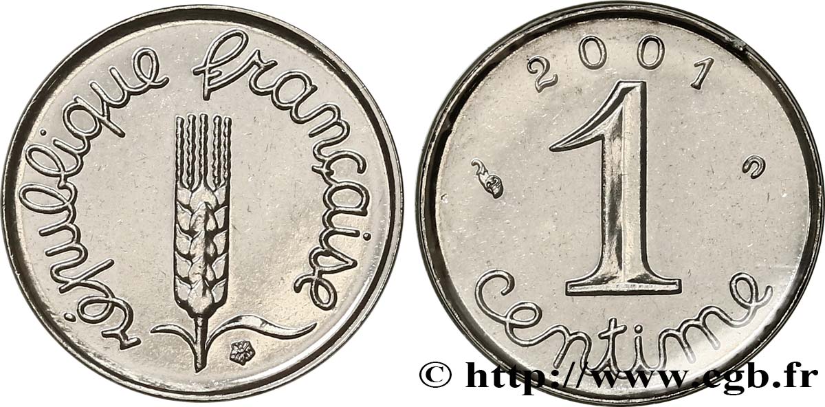 1 centime Épi, BU (Brillant Universel) 2001 Pessac F.106/62 MS