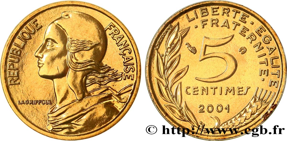 5 centimes Marianne 2001 Pessac F.125/45 MS