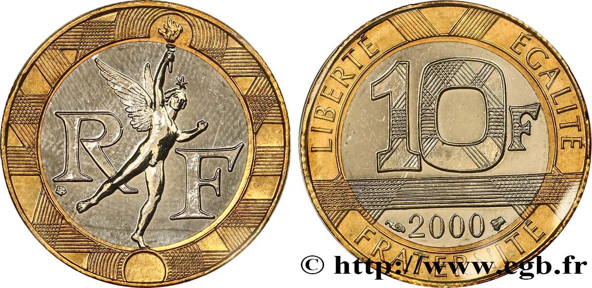10 francs Génie de la Bastille 2000 Pessac F.375/17 FDC