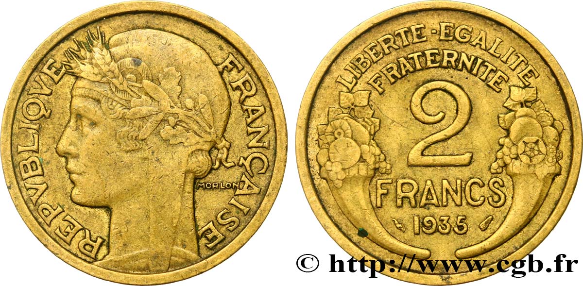 2 francs Morlon 1935  F.268/8 TB35