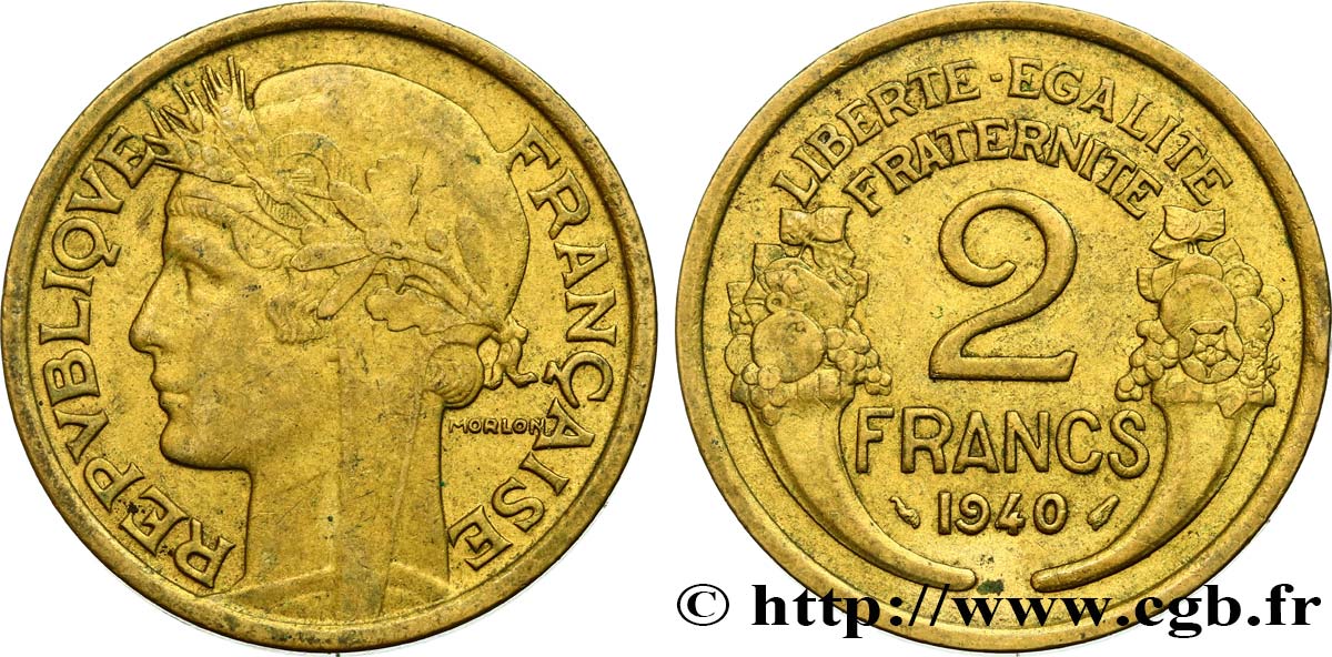 2 francs Morlon 1940 F.268/13 BB50