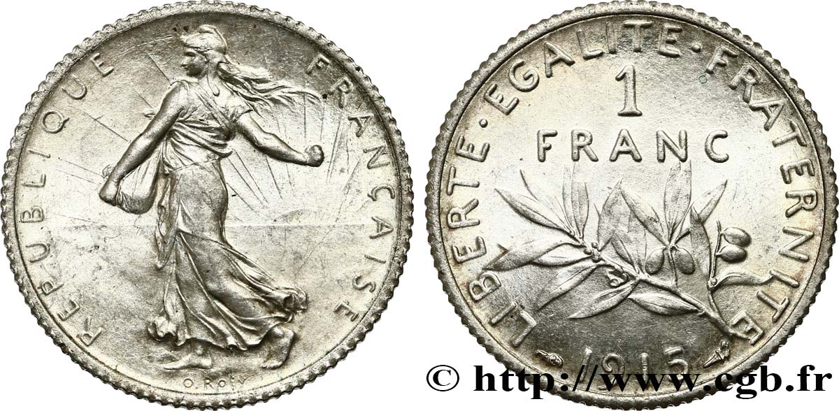 1 franc Semeuse 1915 Paris F.217/21 SUP60