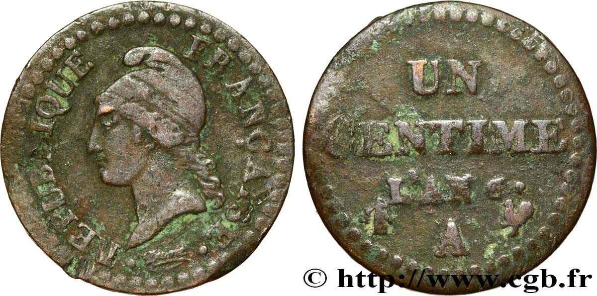 Un centime Dupré, petit 6 1798 Paris F.100/2 TB15