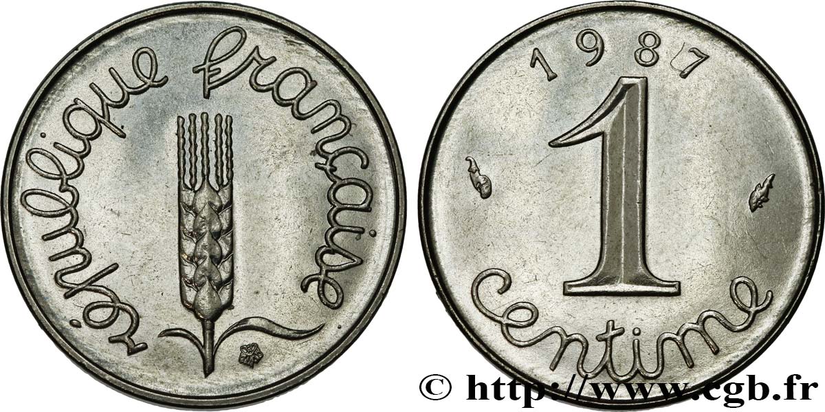 1 centime Épi 1987 Pessac F.106/44 MS63