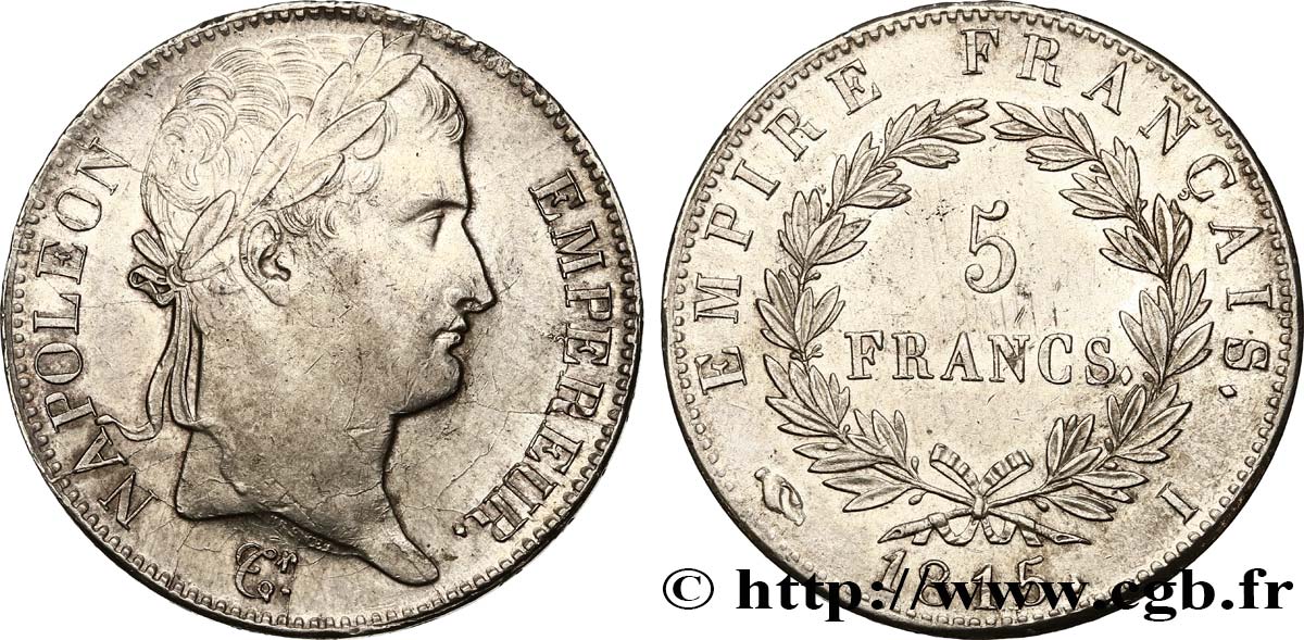 5 francs Napoléon Empereur, Cent-Jours 1815 Limoges F.307A/4 TTB52 