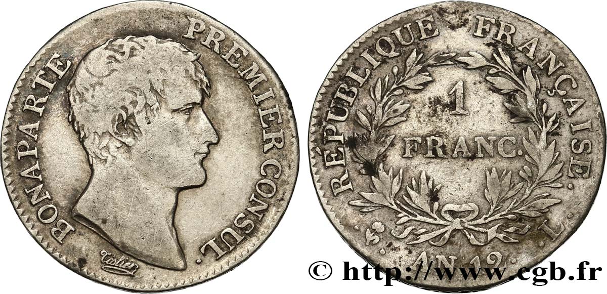 1 franc Bonaparte Premier Consul 1804 Bayonne F.200/15 TB 