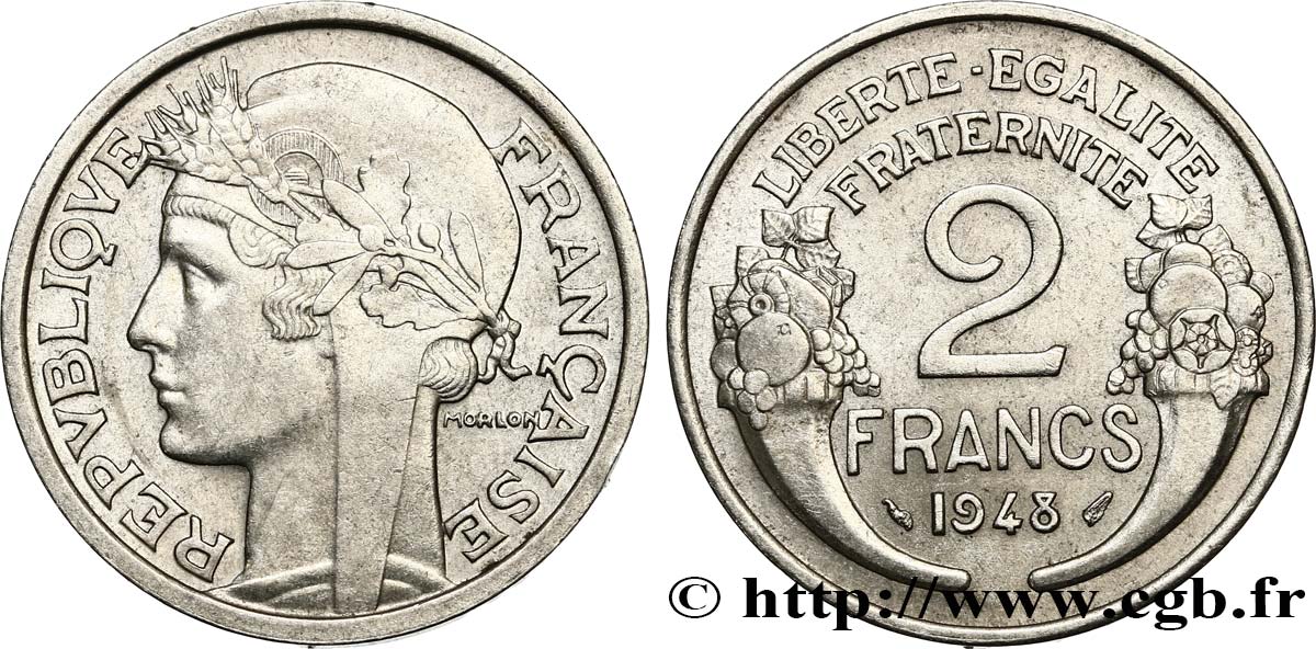 2 francs Morlon, aluminium 1948 F.269/12 SUP60