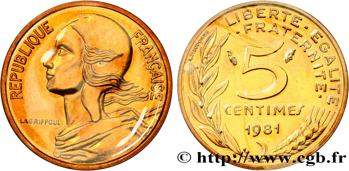 5 centimes Marianne 1981 Pessac F.125/17 MS