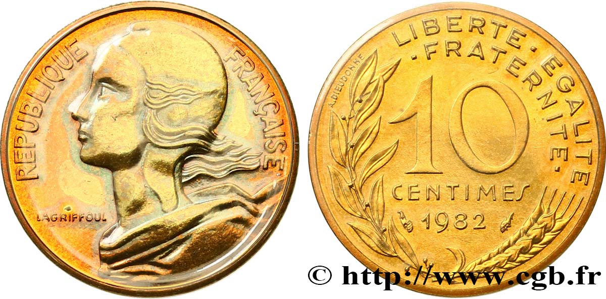10 centimes Marianne 1982 Pessac F.144/22 MS