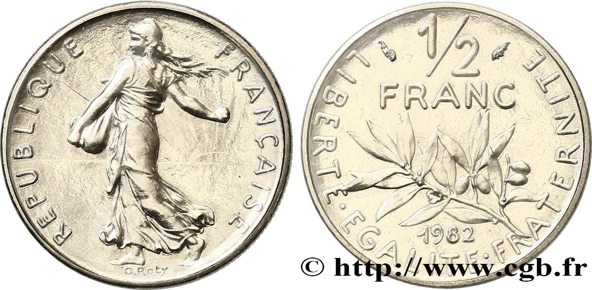 1/2 franc Semeuse 1982 Pessac F.198/21 MS
