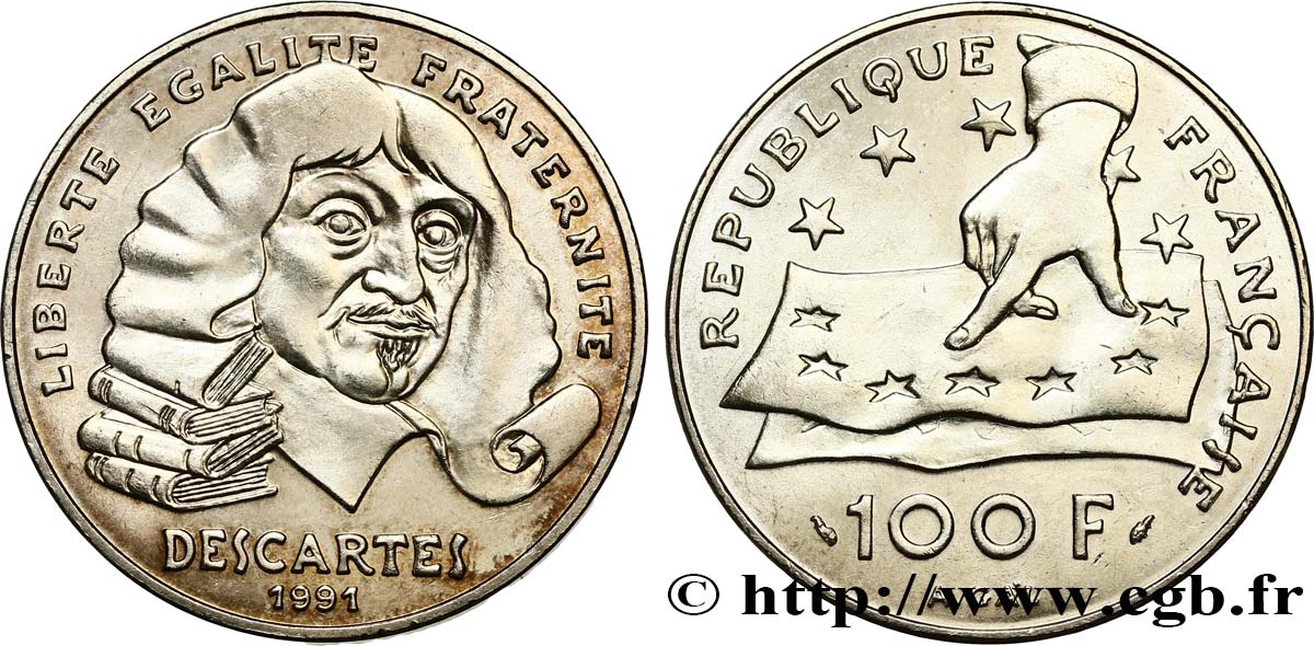 100 francs René Descartes 1991  F.459/2 SUP60