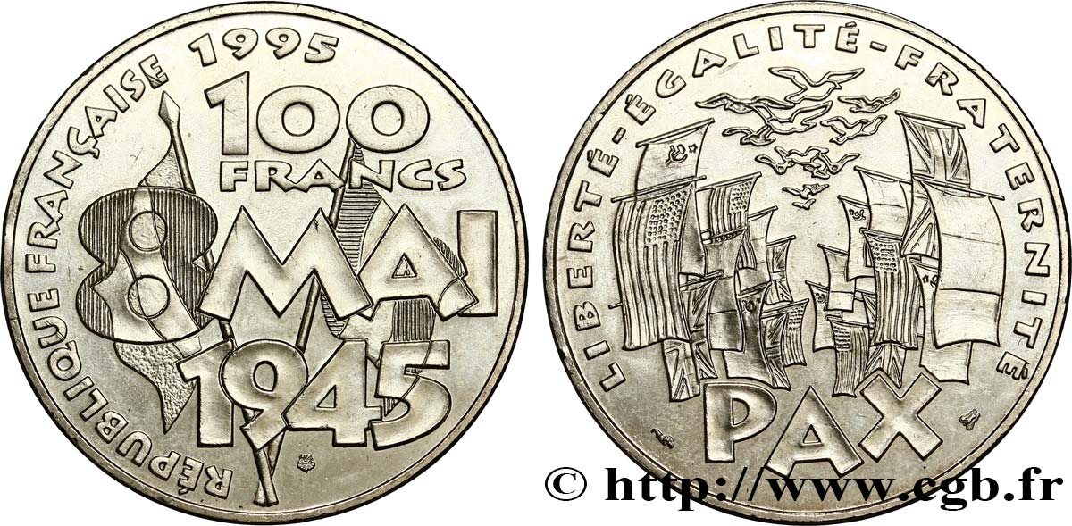 100 francs 8 Mai 1945 1995  F.463/2 SUP60