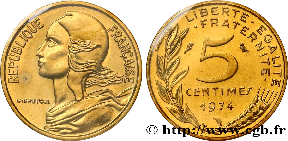 5 centimes Marianne 1974 Pessac F.125/10 FDC