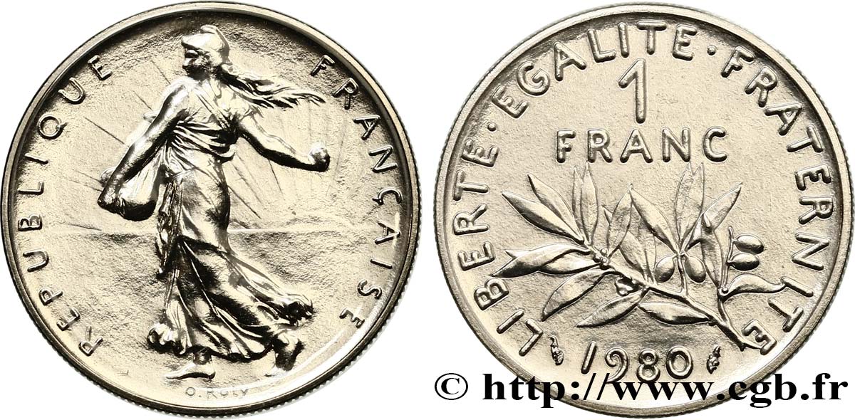 1 franc Semeuse, nickel 1980 Pessac F.226/25 FDC