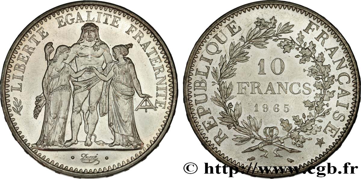 10 francs Hercule 1965  F.364/3 SUP62